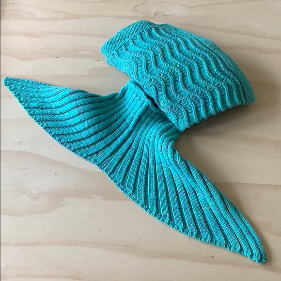 Other - Knit mermaid tail throw